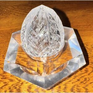 Cut Crystal FABERGE EGG With Base Paperweight Signed And Numbered 0594